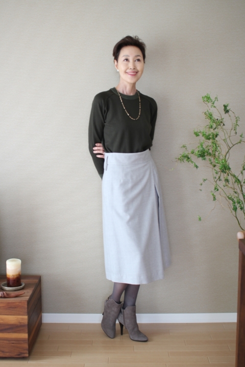 冬のスカートもイイ感じにオシャレです 50代 60代大人の女性のファッション通販ブログ